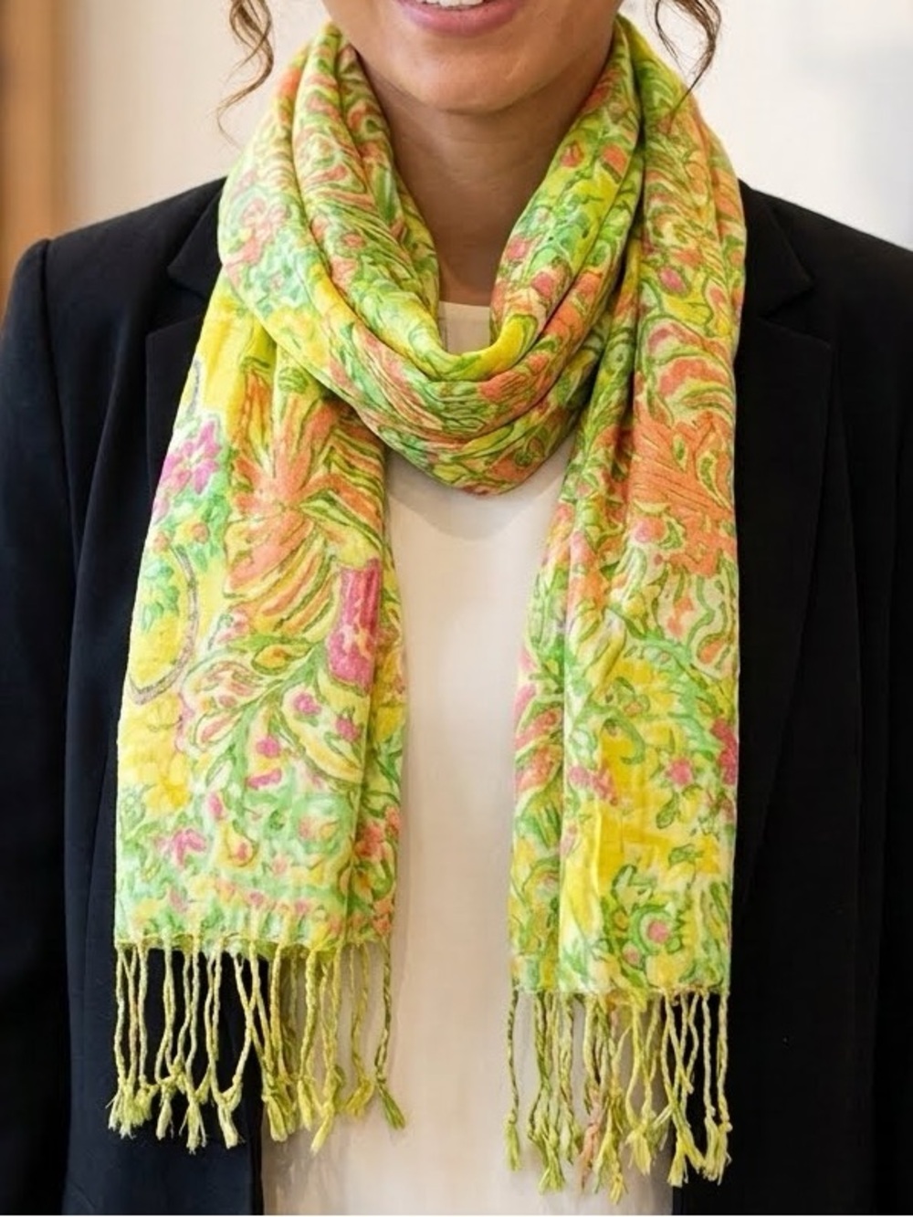 NWT Lilly Pulitzer X Target Scarf Wrap Shawl Yellow Green Orange Tropical Print